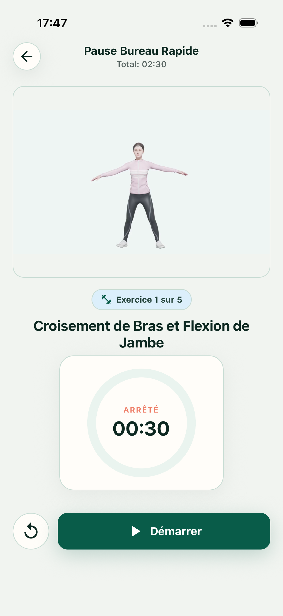 Étirement bureau timer